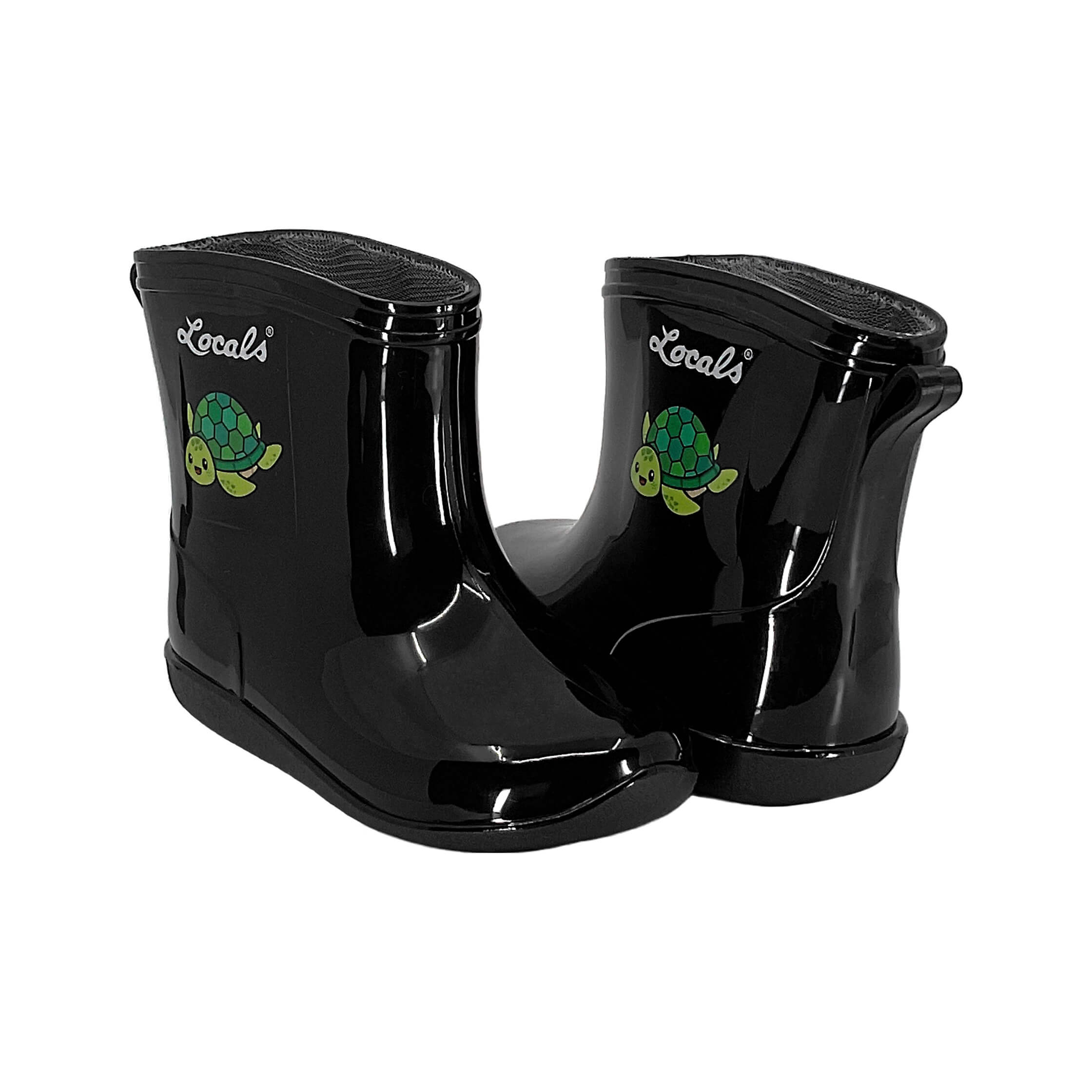 Kids Rain Boots Black 11 US Little Kid Turtle Black