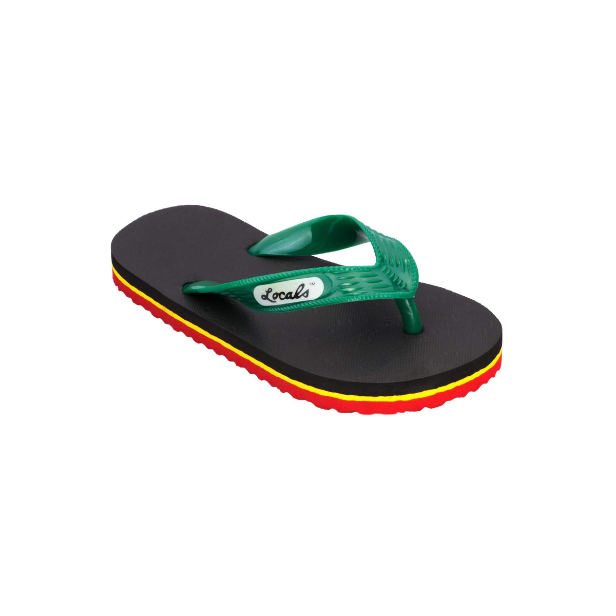 Kids Locals Slippers Striped Rubber Flip Flops from Hawaii - Aloha