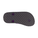 Locals Kids Original Black Platform Slippahs with Translucent Purple Strap