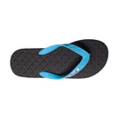 Locals Original Black Platform Slippahs with Solid Aqua Strap