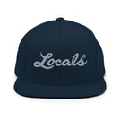 Locals Classic Snapback Hat with Embroidered Logo in Dark Navy