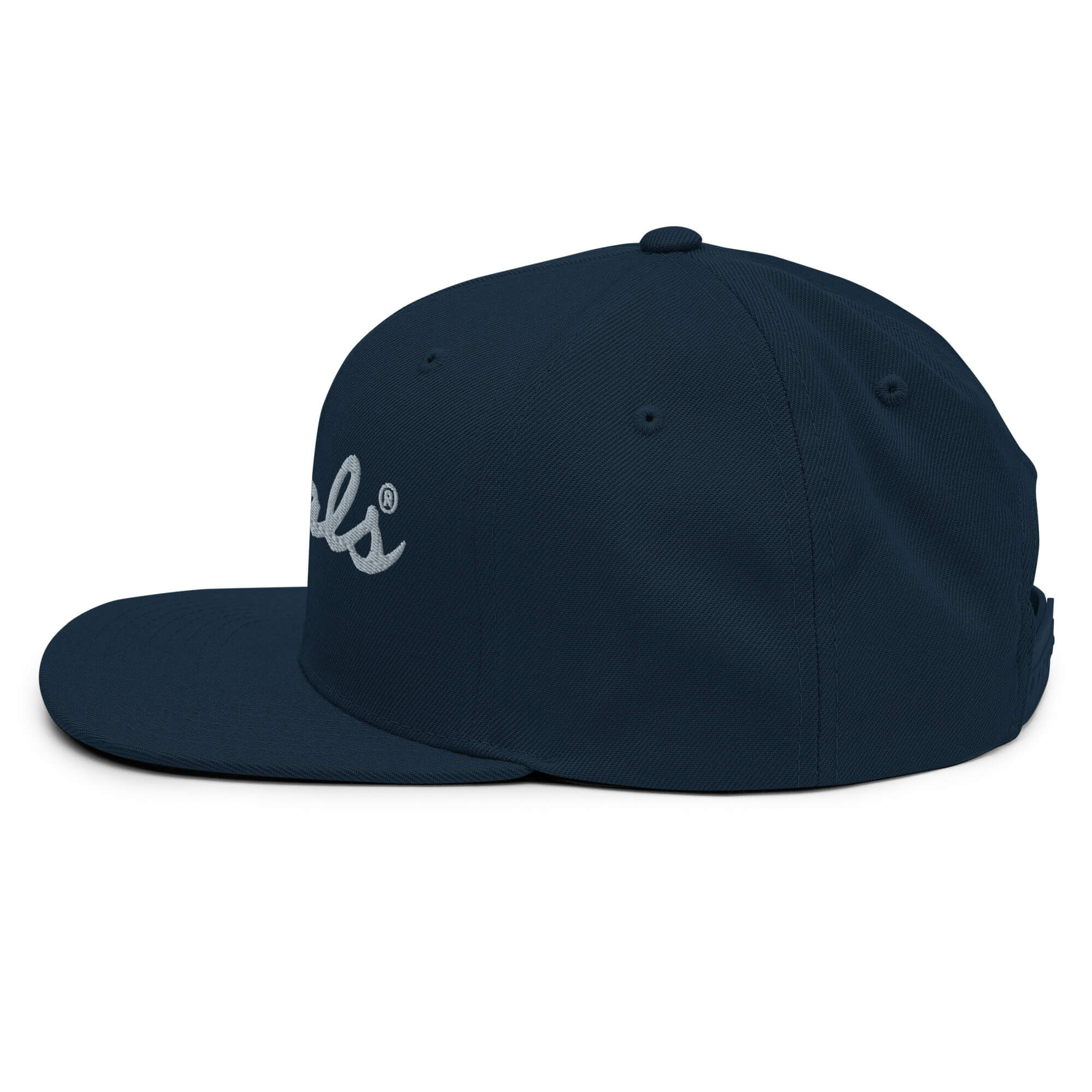 Locals Classic Snapback Hat with Embroidered Logo in Dark Navy