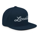 Locals Classic Snapback Hat with Embroidered Logo in Dark Navy