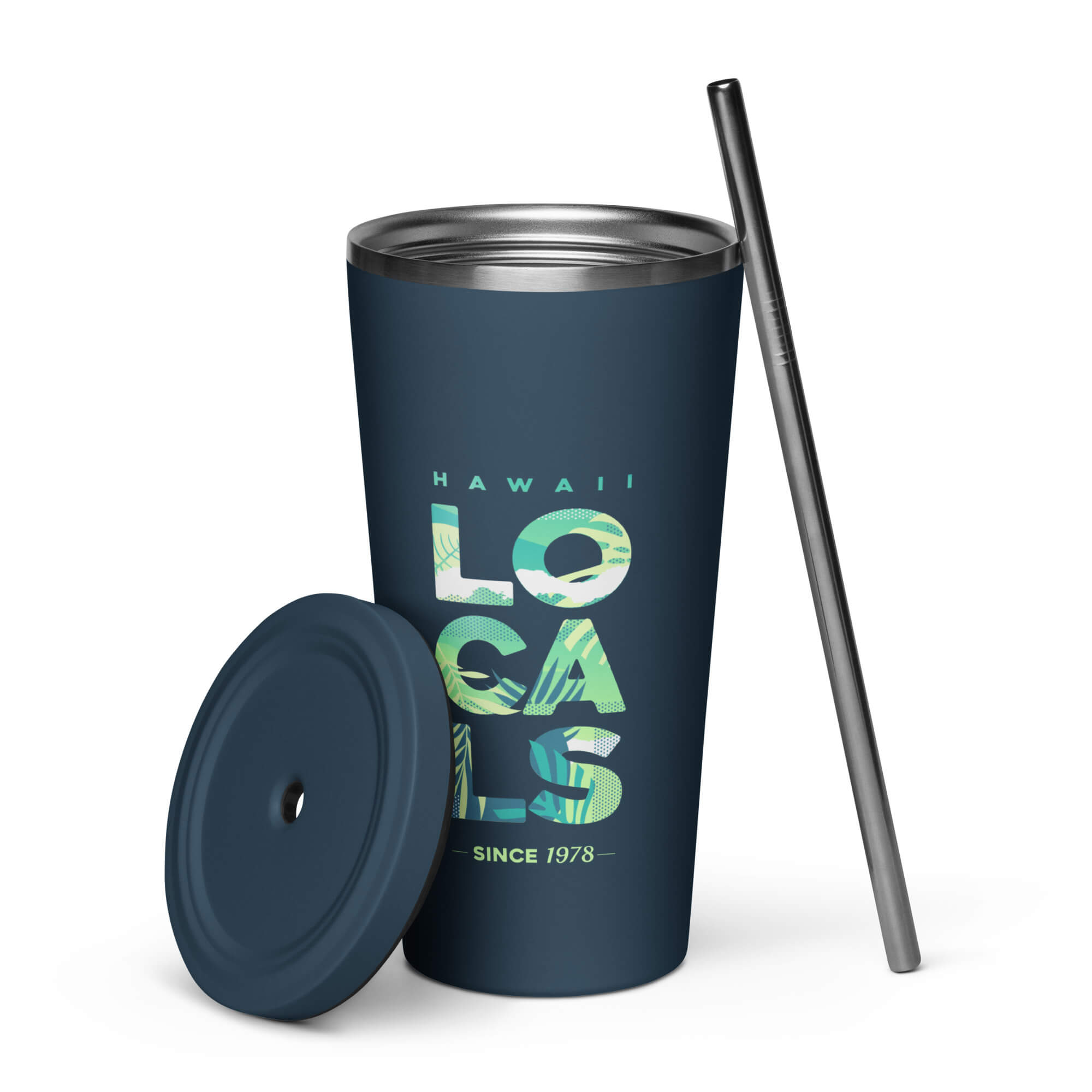 Botanical Insulated Tumbler with a Straw (20 oz)