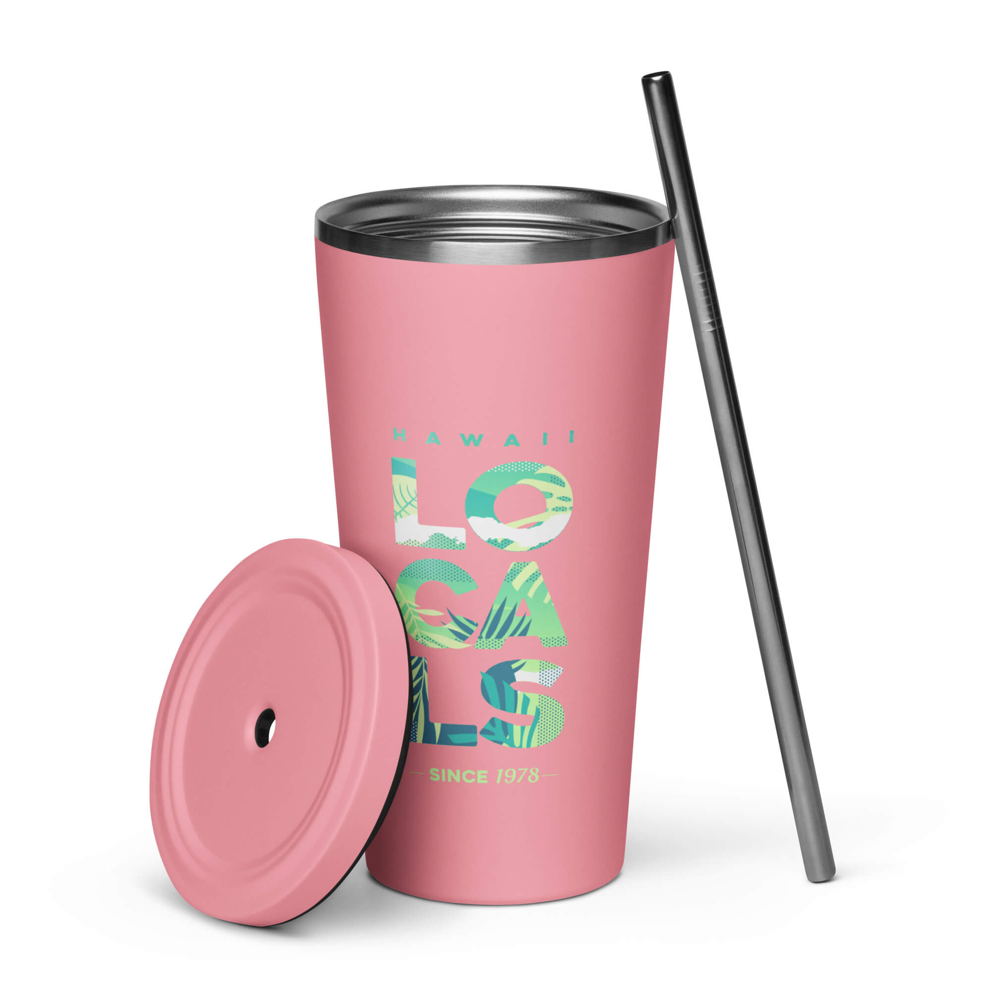 Botanical Insulated Tumbler with a Straw (20 oz)