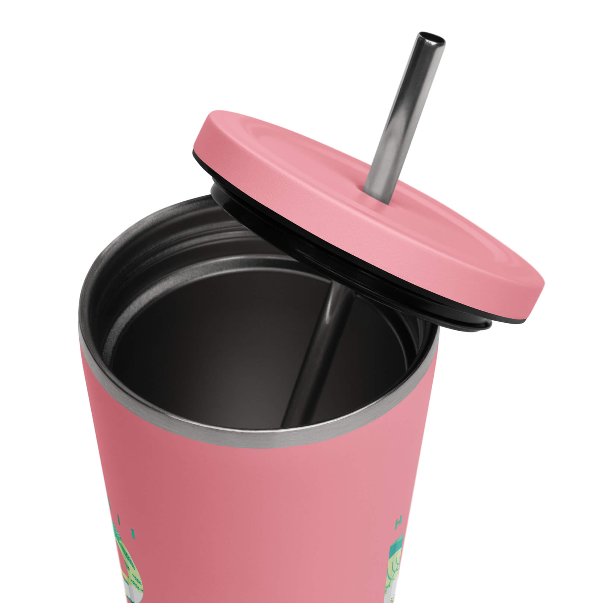 Botanical Insulated Tumbler with a Straw (20 oz)