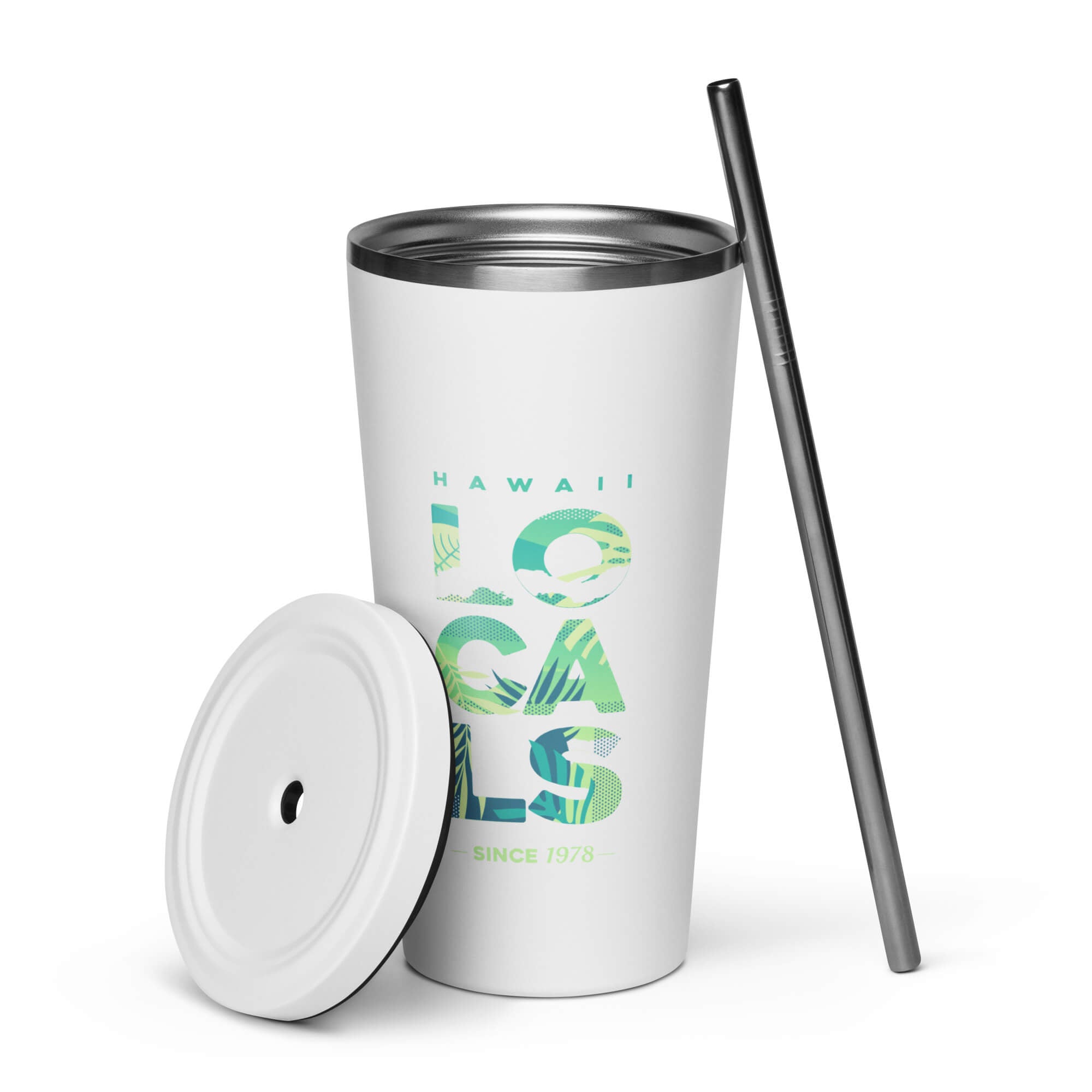 Botanical Insulated Tumbler with a Straw (20 oz)