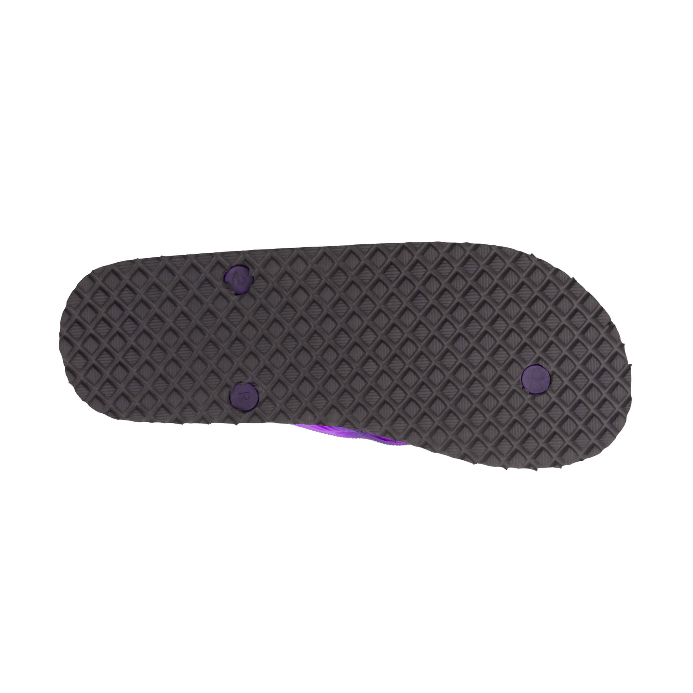 Locals Original Black Platform Slippahs with Translucent Purple Strap